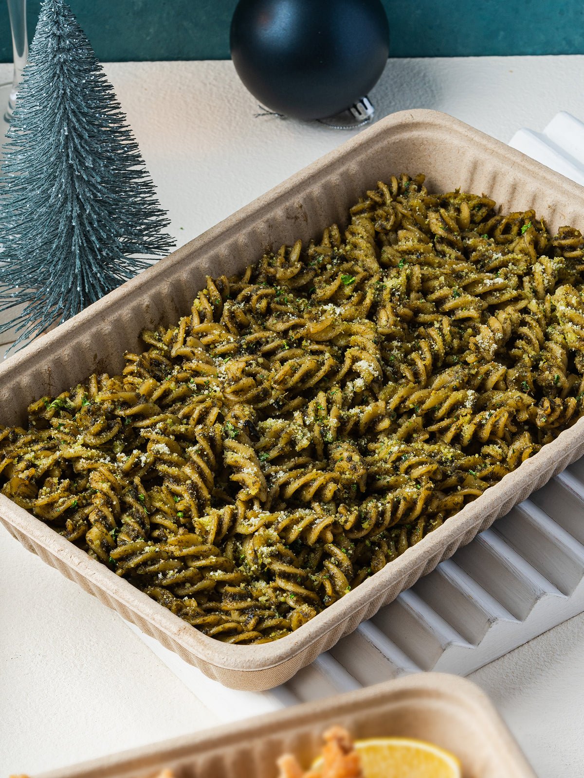 Spaghetti Paper Pesto Pasta – Paper Moon Cafe